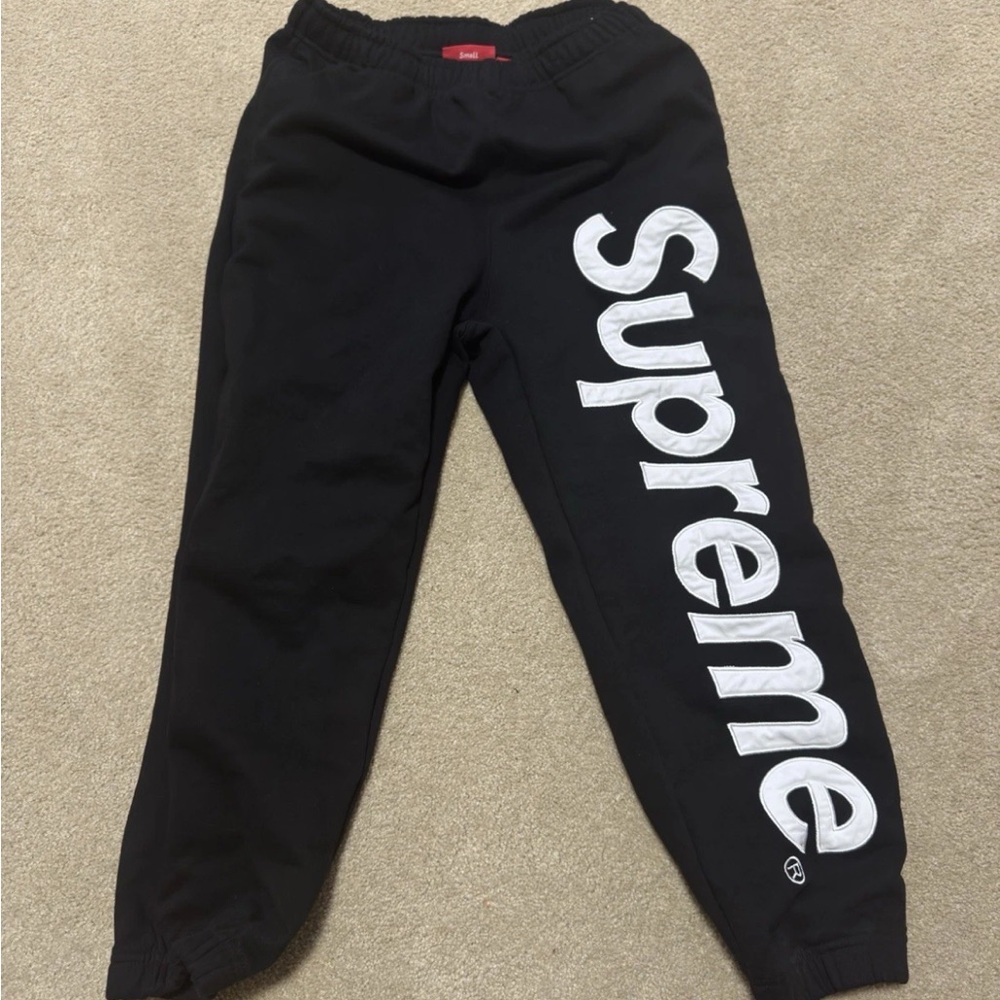 Black supreme sweatpants